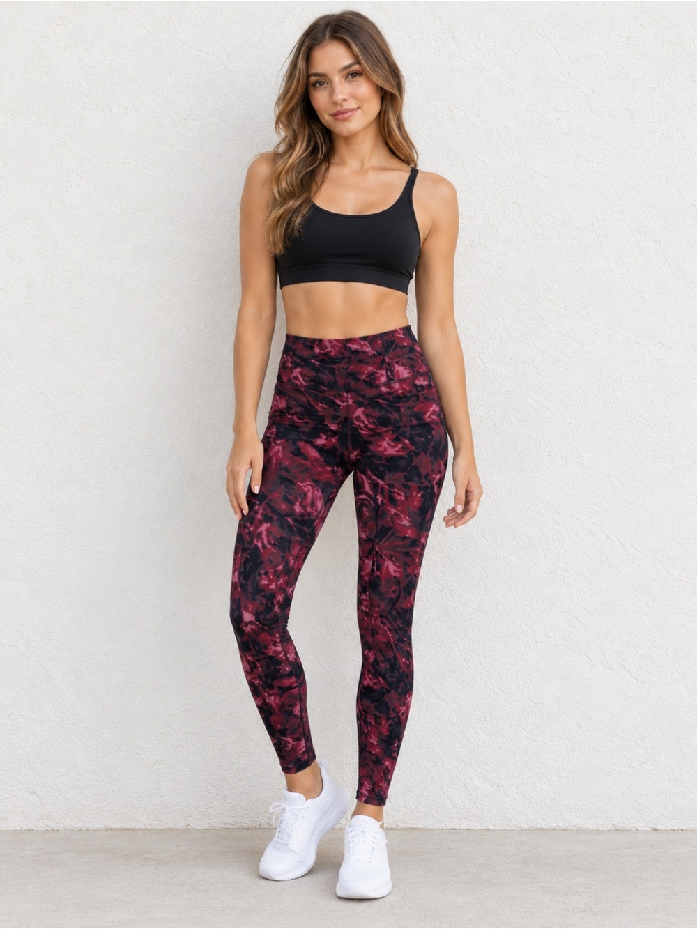 Lululemon align Printed High-Rise Leggings Red Pink Abstract Size 8